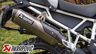 Test du pot déchappement Akrapovic pour la Triumph Tiger 900  plus léger mais pas plus bruyant [upl. by Notserc]