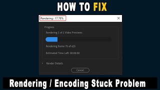 How to fix Rendering problem in premiere pro 2023  How to fix encoding problem in premiere pro 2023 [upl. by Wilmer]