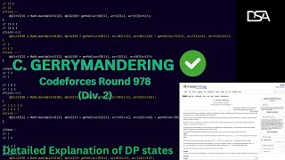 Codeforces Round 978 Div 2  C Gerrymandering  Dynamic Programming Solution Code link below [upl. by Nnaycart]