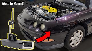 K Swap Integra Hybrid Racing No Cut Shifter Install Automatic Chassis [upl. by Caves161]