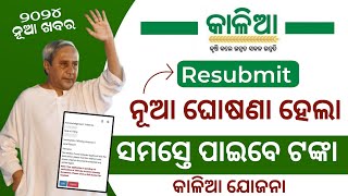 Kalia Yojana Resubmit Apply 2024  Kalia Yojana Odisha  Kalia Yojana Money New Update Odisha 2024 [upl. by Wollis]