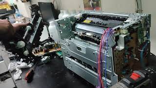 bongkar printer HP cp1025 service selenoid  how to fix selenoid [upl. by Asirrom]