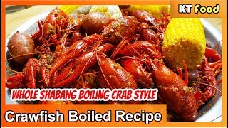 How to Boil Crawfish  WHOLE SHABANG Garlic Butter Sauce BOILING CRABS SECRET RECIPE  KT Food [upl. by Sices]