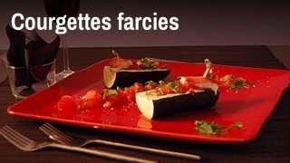 Recette de courgettes farcies à la mozzarella [upl. by Tankoos65]