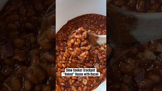 Slow Cooker Crockpot Baked Beans with Bacon [upl. by Lancaster]