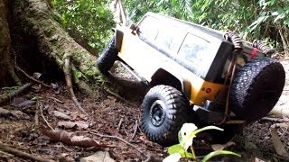 Axial SCX10s Gmade Sawback amp Tamiya CC01 in Pierce Survival Trail [upl. by Ybot253]