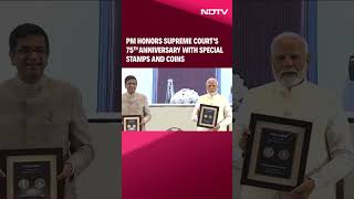 PM Modi Honors Supreme Courts 75th Anniversary With Special Stamps And Coins [upl. by Ingeborg]