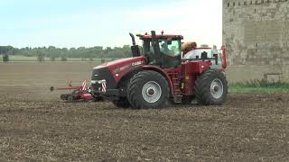 Case IH Steiger 450 HD turning at headland with Horsch Pronto 8SW at Klostergut Winningen  NO MUSIC [upl. by Atnohsal]