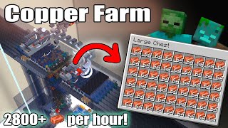 Minecraft Best Copper Farm  Drowned Farm  Tutorial 116  117  118  119  1202 [upl. by Kirsch143]