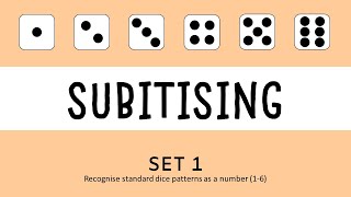 Subitising Slides  Set 1 Dice Patterns 1  6 [upl. by Johnathon]