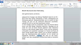 Deutsch B2  Einen Brief schreiben  Eine Beschwerde formulieren  Beispiel 2 [upl. by Anaes332]