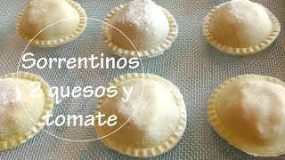 Hacer SORRENTINOS AMASADOS con PALOTE  2 QUESOS Y TOMATE SUPER SIN MAQUINA  Acqua Rosa Recetas [upl. by Tengler]