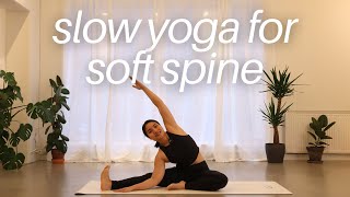 Slow Relaxing Yoga Class 60min for Soft amp Flexible Spine [upl. by Leivad]