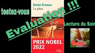 La Place évaluation Annie Ernaux [upl. by Ram]