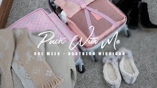 Pack With Me  One Week in Northern Michigan Winter Outfits [upl. by Ahseem982]