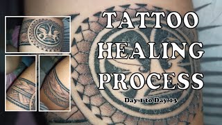 Tattoo Healing Process  Polynesian Armband Tattoo [upl. by Itsyrk50]