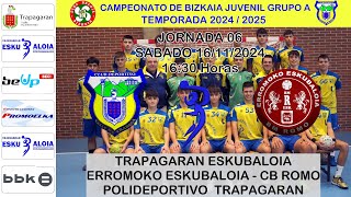 JORNADA 06 CD TRAPAGARAN vs ERROMOKO ESKUBALOIA  CB ROMO [upl. by Iphigeniah941]