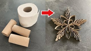 Schneeflocke  Weihnachten  Stern  Klopapier  Toilettenpapier  Basteln  DIY  Klorollen [upl. by Dich]