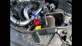 2014 Jeep Grand Cherokee EcoDiesel engine sound with KampN air cleaner and CXR intercooler piping [upl. by Adleme]