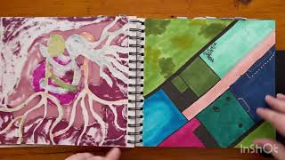 1 YEAR  4 SKETCHBOOKS My first year of art therapy [upl. by Karas]