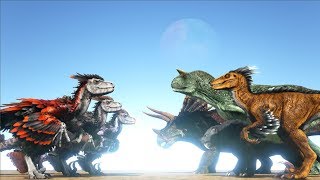 Deinonychus VS Raptor Carno Trike amp MORE  ARK Valguero  Cantex [upl. by Boser267]