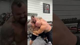 Eddie Hall and Brian Shaw Get into it [upl. by Leahcimnaj]