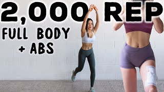 2000 REP Full Body amp Abs Workout CHALLENGE for 2 Million Subscribers 🔥Burn Fat NO JUMPING [upl. by Berte171]