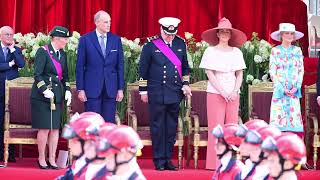 Belgium royals attending National Day 2023 celebrations  Feestdag Belgie 2023  Defilé [upl. by Halden176]