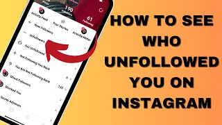 How To See Who Unfollowed You On Instagram [upl. by Llenra]