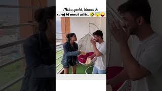 Miku yashi bhanu amp suraj ki masti with 😜😇🤣😝 suyash shorts youtubeshorts funny comedy love [upl. by Katuscha303]