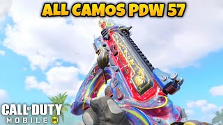 ALL CAMOS SEASONAL amp COMPLETIONIST LEGENDARY PDW57 GLASS SLICER CODM S1 LEAKS 2024 COD MOBILE [upl. by Ritchie28]