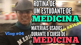 Rotina estudante de medicina Comprando materiais do curso de Medicina Dia a dia estudante medicina [upl. by Kevon]