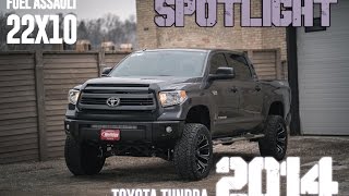 Spotlight  2014 Toyota Tundra 7quot BDS Lift 22x10 Fuel Assaults and 35s [upl. by Ramsa]