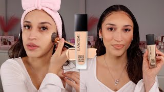 LANCOME TEINT IDOLE ULTRA 24HR LONG WEAR MATTE FOUNDATION REVIEW amp WEAR TEST [upl. by Airemaj]