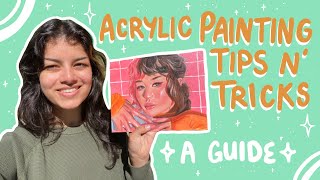 acrylic painting basics  a guide through my portrait painting process [upl. by Beauchamp]