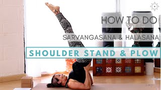 HOW TO DO SHOULDER STAND amp PLOW POSE  WITH MODIFICATIONS  AND STEP BY STEP PROCESS [upl. by Ricky677]