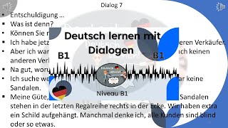 Dialoge B1  Deutsch lernen durch Hören  6 [upl. by Godwin]