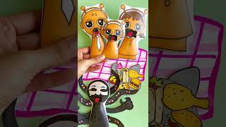 Orange Oren Family Incredibox Sprunki  Rescue Black Hungry Squishy Paper  Ghes Handmade [upl. by Wilscam]