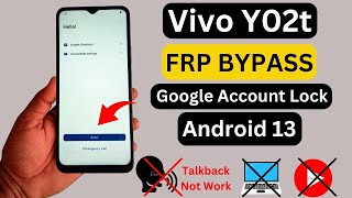 Vivo Y02t FRP Bypass Without PC  Reset Option Not Working  Vivo V2254 Google Account Bypass 2024 [upl. by Nessah]