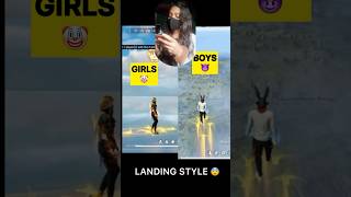 Boys vs girls landing place 👿 freefire shorts [upl. by Heida515]