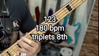 123 180 bpm triplets 8th notes [upl. by Iolande]