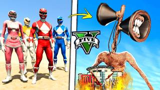 SALVANDO OS POWER RANGERS DOS MONSTROS NO GTA 5 [upl. by Olegnad]