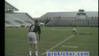 How to punt the football  Ray Guy NFL Punter  How to Align when punting the football [upl. by Arrio]