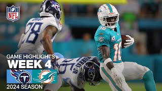 Tennessee Titans vs Miami Dolphins  2024 Week 4 Game Highlights [upl. by Rekab]