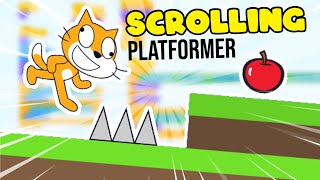 How to make a SCROLLING PLATFORMER in SCRATCH  Tutorial [upl. by Seraphina]