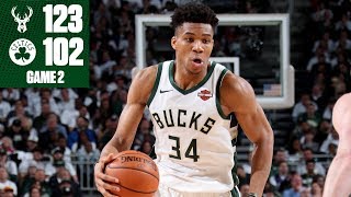 Giannis Bucks avenge Game 1 loss  Bucks vs Celtics Game 2  2019 NBA Playoff Highlights [upl. by Kooima]