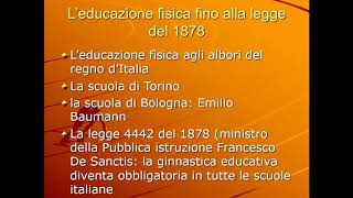 Leducazione fisica in Italia nellOttocento e Novecento [upl. by Faunia]