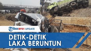 Detikdetik Kecelakaan Beruntun Tol Cipularang Terekam Kamera Penumpang Ini Kronologi Lengkapnya [upl. by Llerroj]