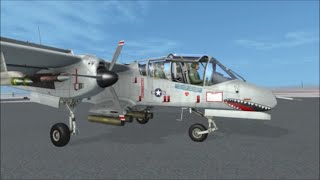 OV10 Bronco at Nellis AFB KLSV Las Vegas  FSX Steam Edition HD [upl. by Mapel]