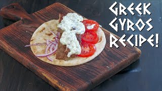 How To Make Greek Gyros At Home  Gyros On The Flattop [upl. by Shandee]